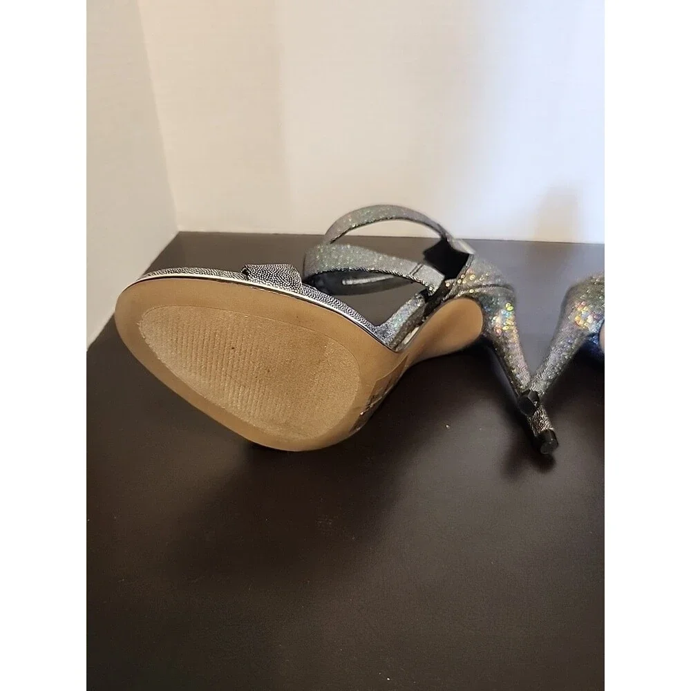Brooke Sandal Heels Kenneth Cole New York Sz6.5 Glitter